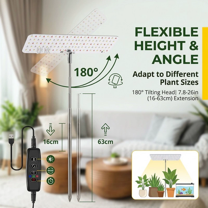 Lumenleaf Adjustable Seedling Grow Light Panel with Base