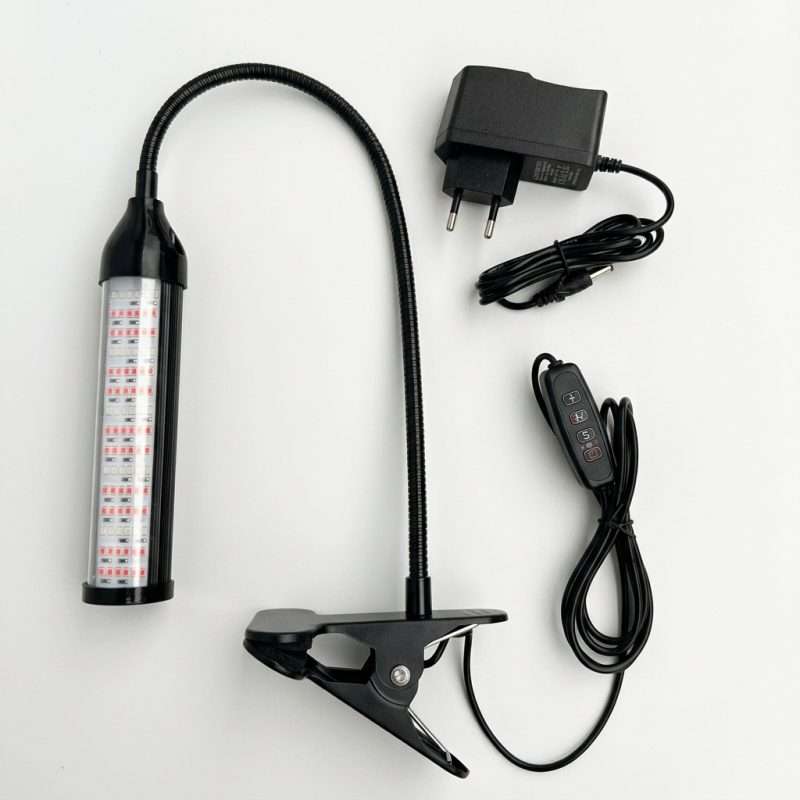 Lumenleaf Clip-On Grow Light 12V, Full Spectrum with Timer