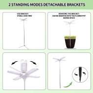 Lumenleaf Dual-Use Stake & Floor Grow Light, Full Spectrum 240-Bead