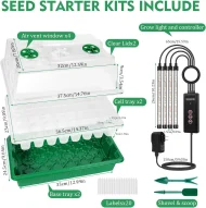 Lumenleaf Full Spectrum Grow Light Kit for Seed Starting with Trays