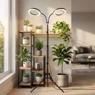Lumenleaf Angel Ring Tripod Grow Light, Full Spectrum 4-Color (2)