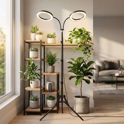 Lumenleaf Angel Ring Tripod Grow Light, Full Spectrum 4-Color (2)
